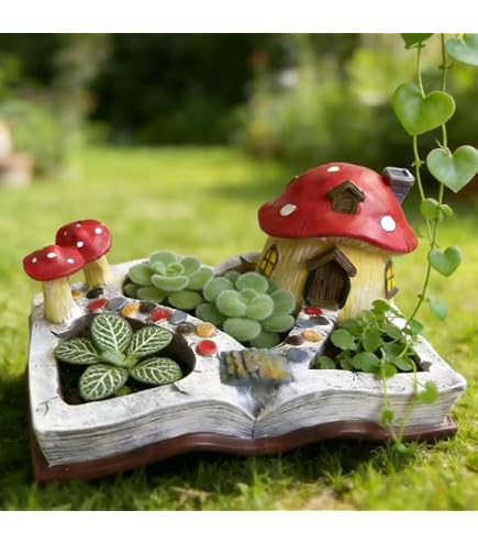 Amazon.co.jp: JARPSIRY かわいい登山亀の植木鉢ハガーの置物 樹脂製